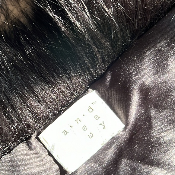 A New Day Black Faux Fur Scarf Stole - Picture 2 of 4